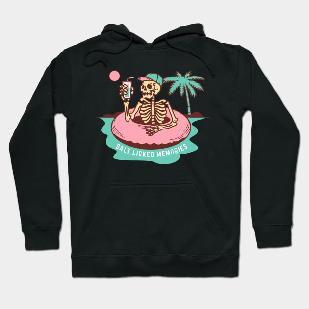 Salt Licked Memories | Pink Variant Hoodie by thepinecones